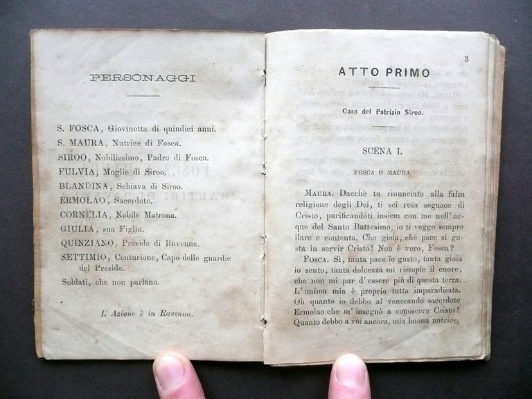 Fosca e Maura Martiri di Ravenna Dramma Sacro Mesini Angeletti …