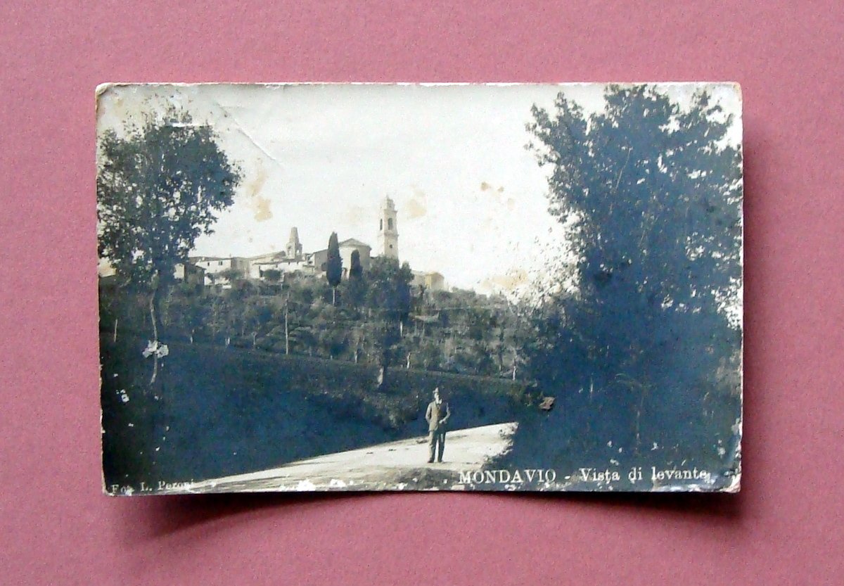 Foto Cartolina Mondavio PU Vista di levante viaggiata 1912