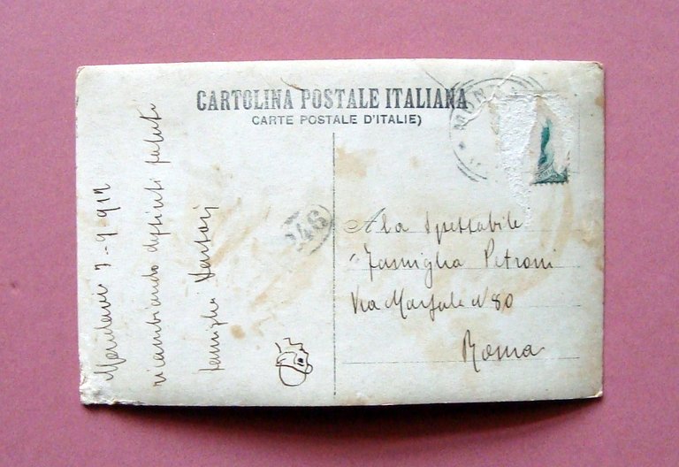 Foto Cartolina Mondavio PU Vista di levante viaggiata 1912