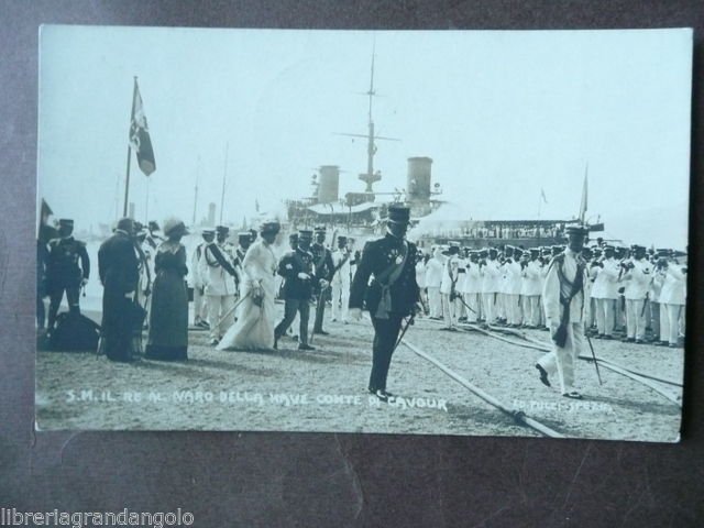 Foto Cartolina Originale Viaggiata Varo Nave Conte Cavour Pucci Spezia …