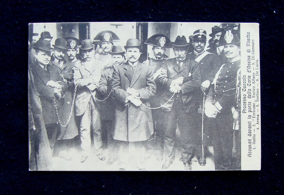 Foto Cartolina Processo Cuocolo Corte Assise Viterbo 1911 viaggiata