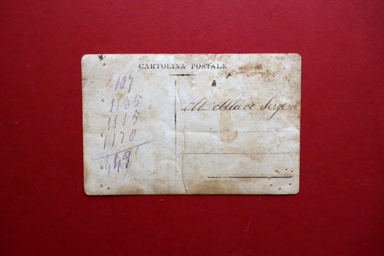 Fotocartolina d'Epoca Banda Militare Soldati in Uniforme WW1 Anni '10