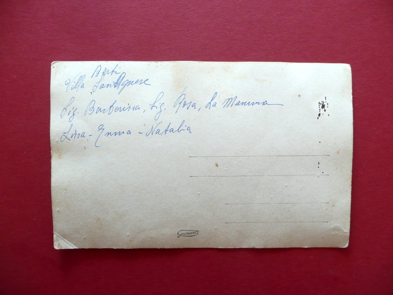 Fotocartolina Originale Villa Berti Sant'Agnese Primo '900 Animata