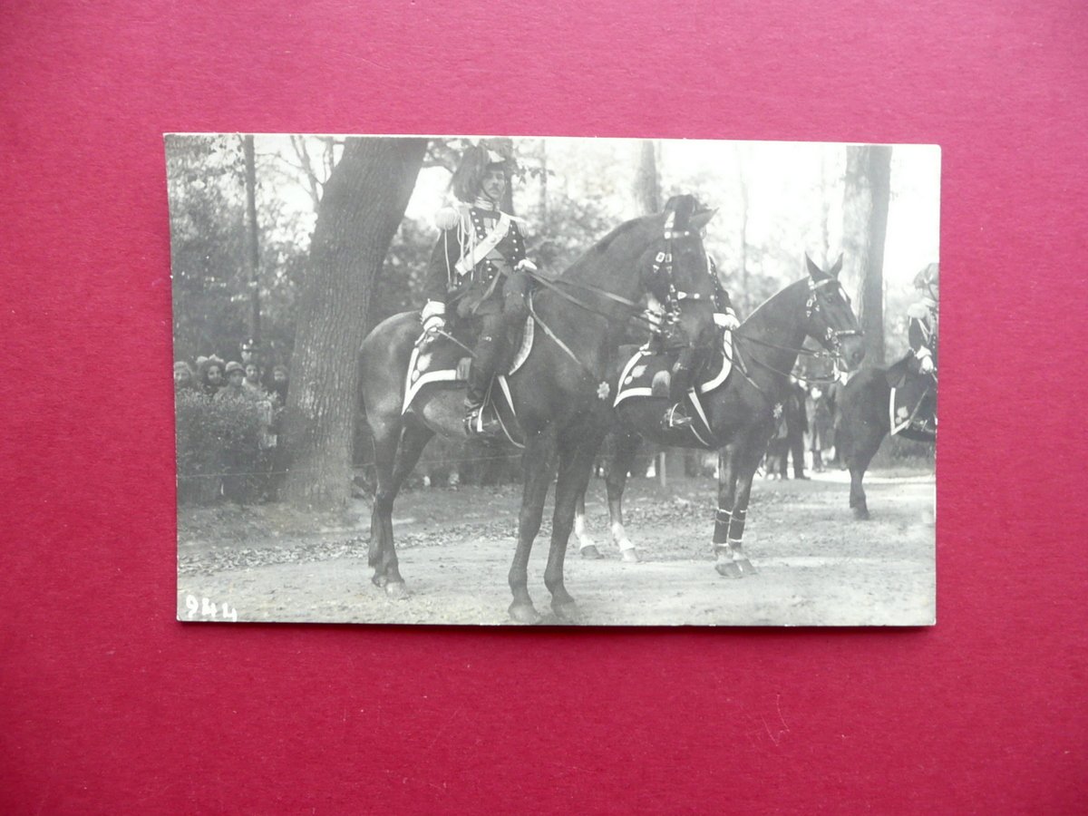 Fotocartolina Ufficiali a Cavallo Uniforme Militaria Foto Zaccaria Firenze