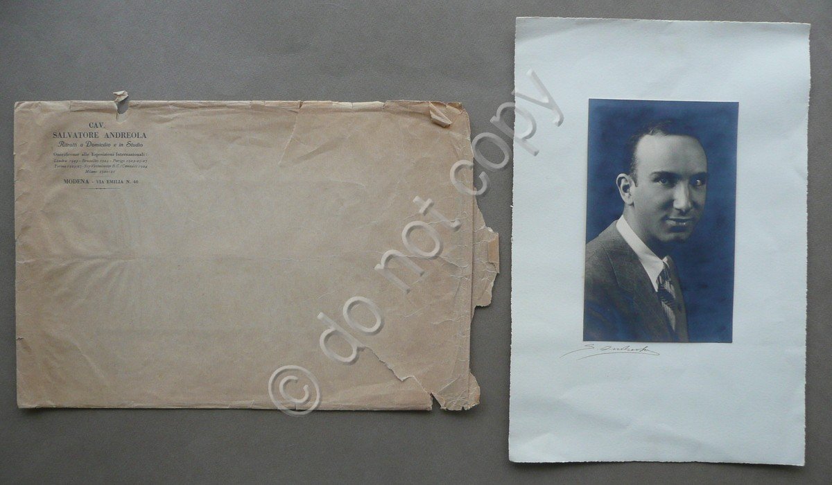 Fotografia Artistica Ritratto Maschile Salvatore Andreola Modena Firmata Busta