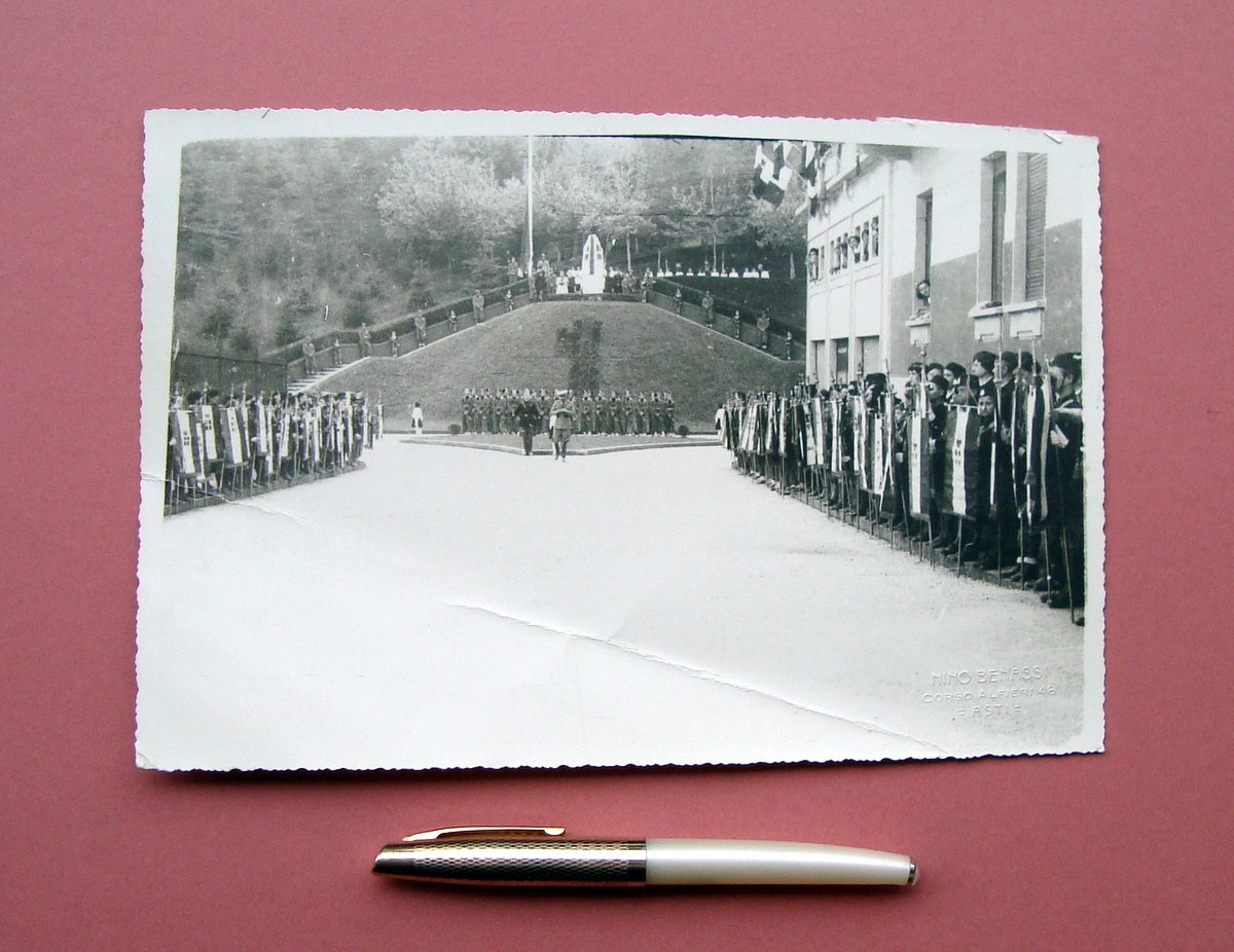 Fotografia Asti Sfilata Inaugurazione labari Balilla Avanguardista foto Benassi