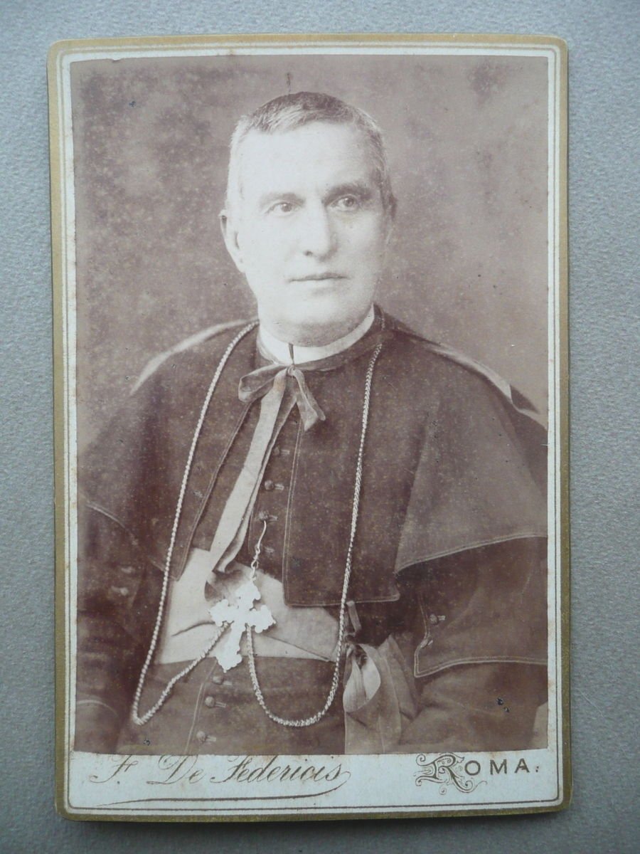 Fotografia Cardinale Ritratto Fotografo Pontificio De Federicis Roma 1880 Chiesa