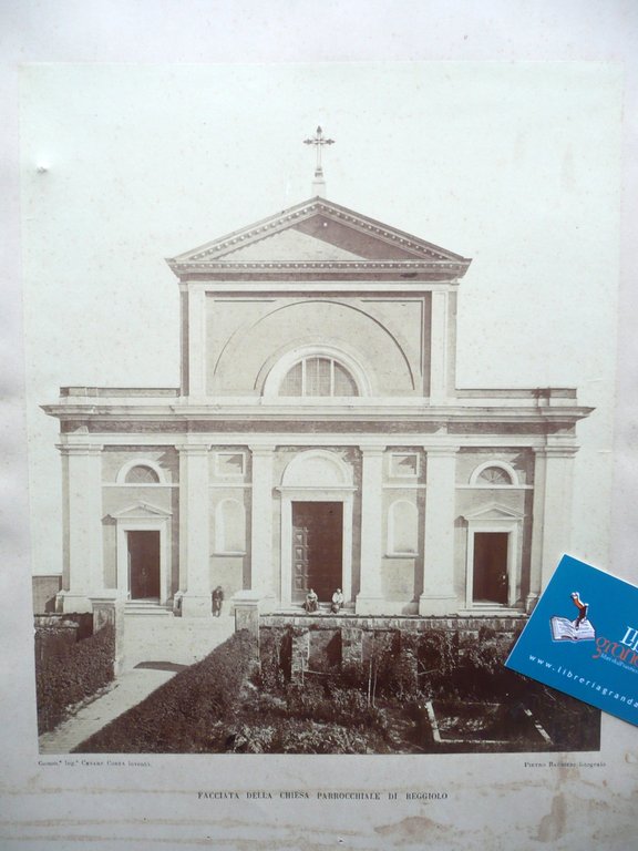 Fotografia Facciata Chiesa Parrocchiale di Reggiolo Fine '800 Costa Barbieri
