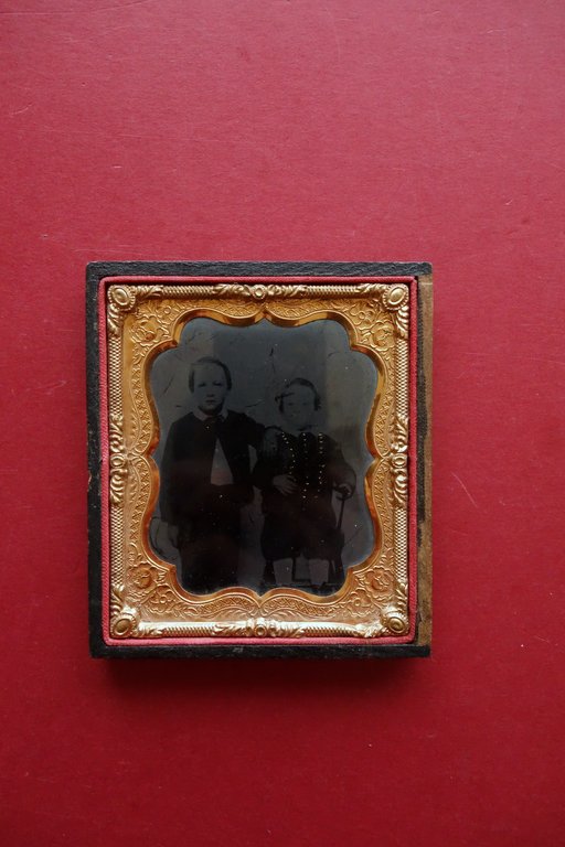 Fotografia Ferrotipo Ferrotipia 2 Bimbi Ottima Qualit‡ 1850-70ca. | Immagine Gallery 1