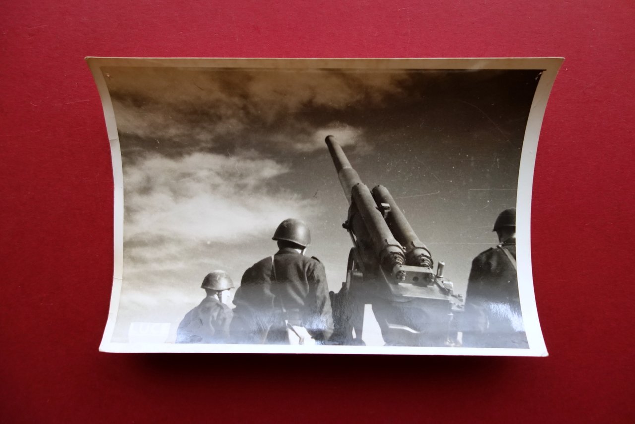 Fotografia Istituto LUCE Batteria Contraerea Aviazione Repubblicana 1944 RSI WW2