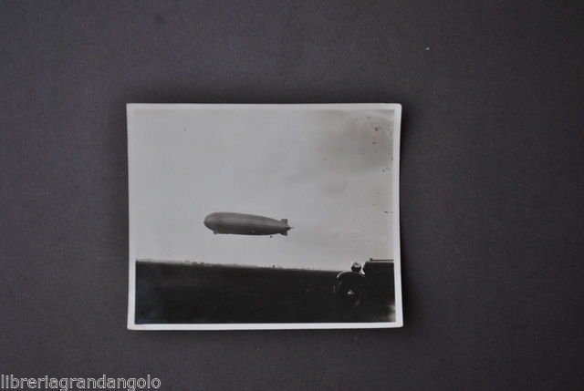 Fotografia Originale Amatoriale Aviazione Dirigibile Volo D'Amico Roma 1939
