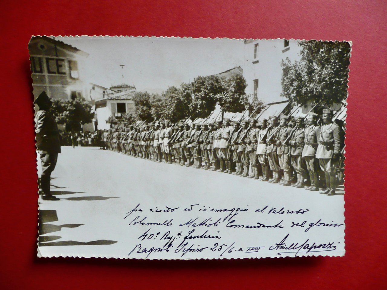 Fotografia Originale Bagnolo Irpino Mattioli 40∞ Reggimento Fanteria 1939