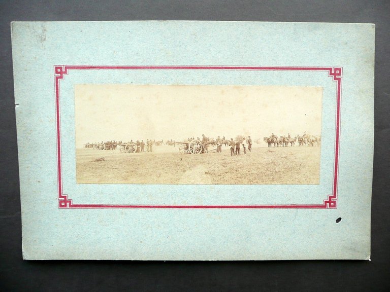 Fotografia Originale Campo di Battaglia Esercitazioni Artiglieria Met‡ '800 | Immagine Gallery 1