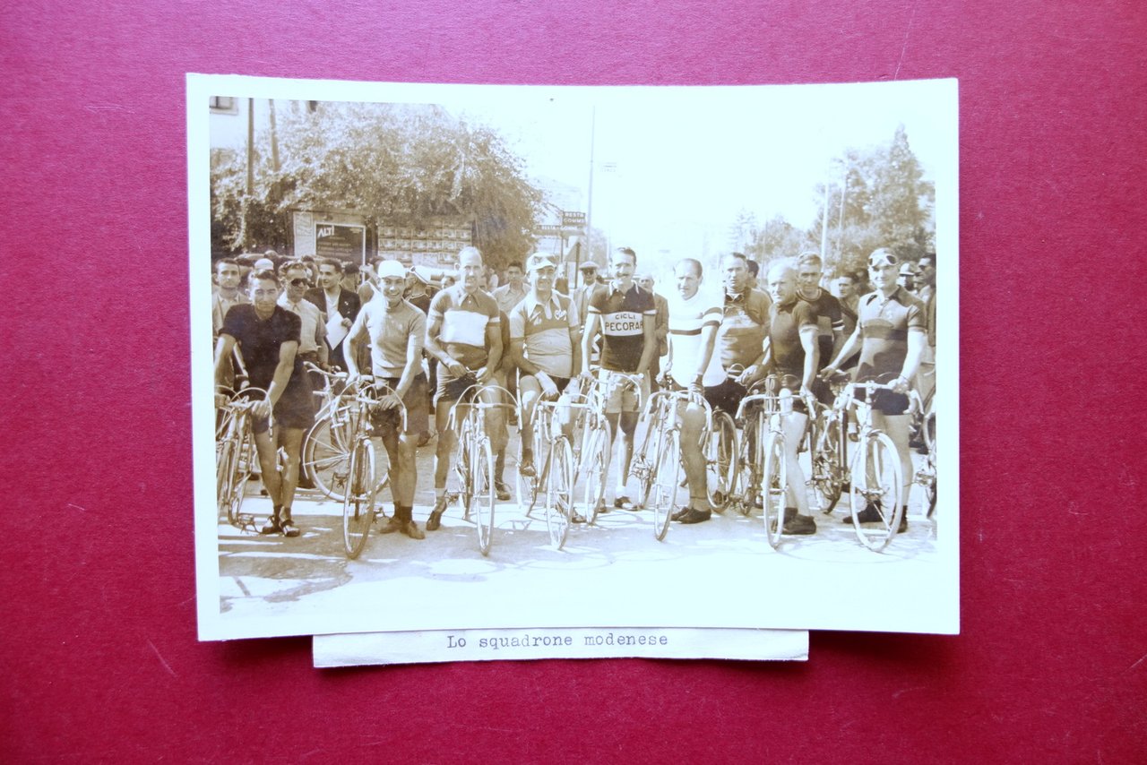 Fotografia Originale Ciclismo Squadrone Modenese Modena Gruppo Duilio Sinigaglia