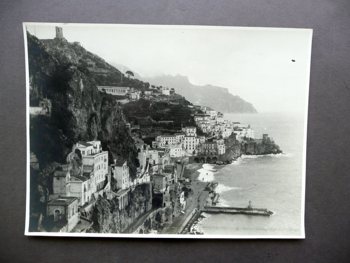 Fotografia Originale Costiera Amalfitana Amalfi Foto Troncone Napoli Anni '20