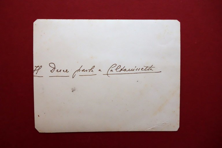 Fotografia Originale il Duce parla a Caltanissetta Comizio Palco Anni …