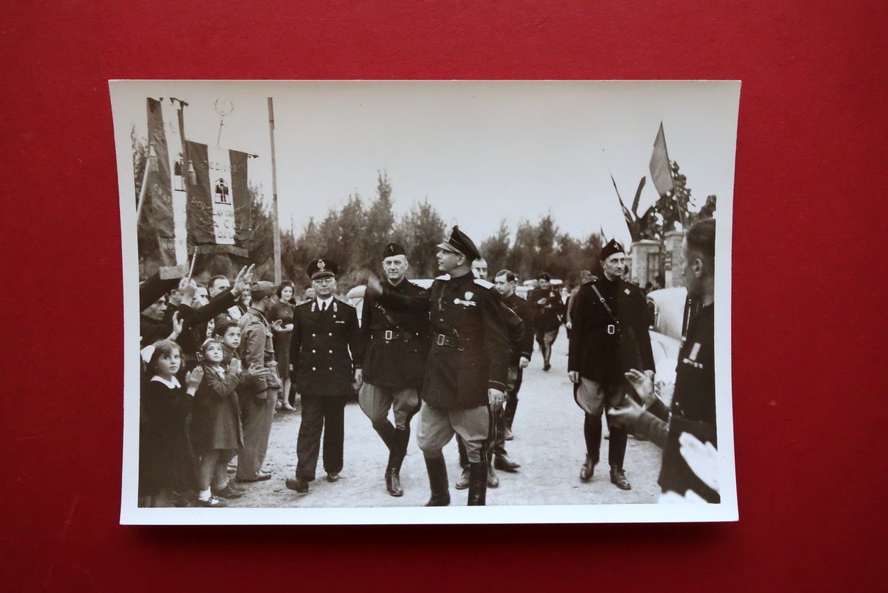 Fotografia Originale Modena Sfilata Ventennio Labaro Dopolavoro Sacca Bandieri