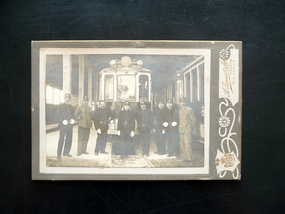 Fotografia Originale Modena Tram Treni Foto Lunardi Primo '900 Deposito …