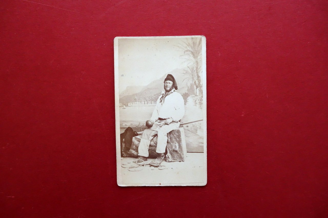 Fotografia Originale Pescatore? Abiti Tradizionali Foto Noack Mentone Met‡ '800