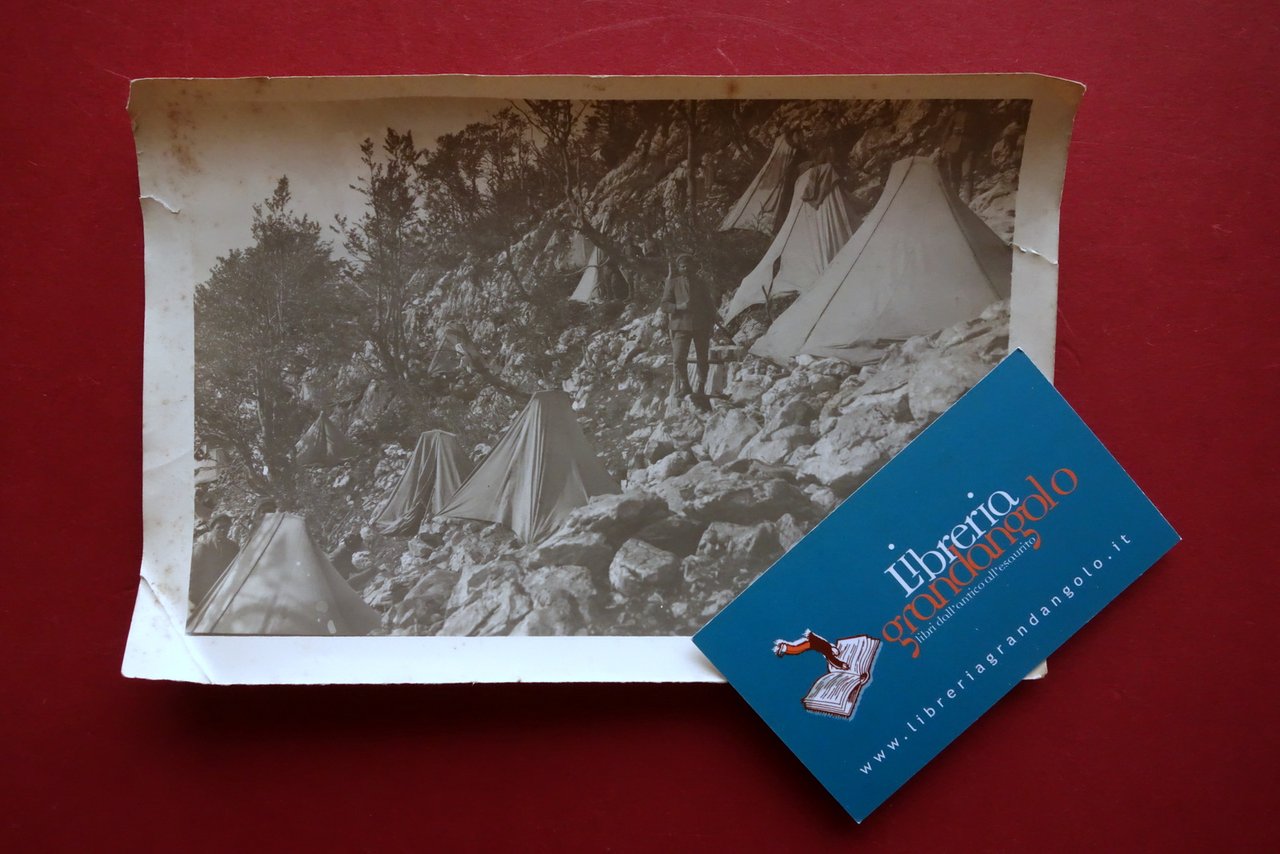 Fotografia Originale WW1 Esercito Italiano Campo Tende Arrendamenti Guerra