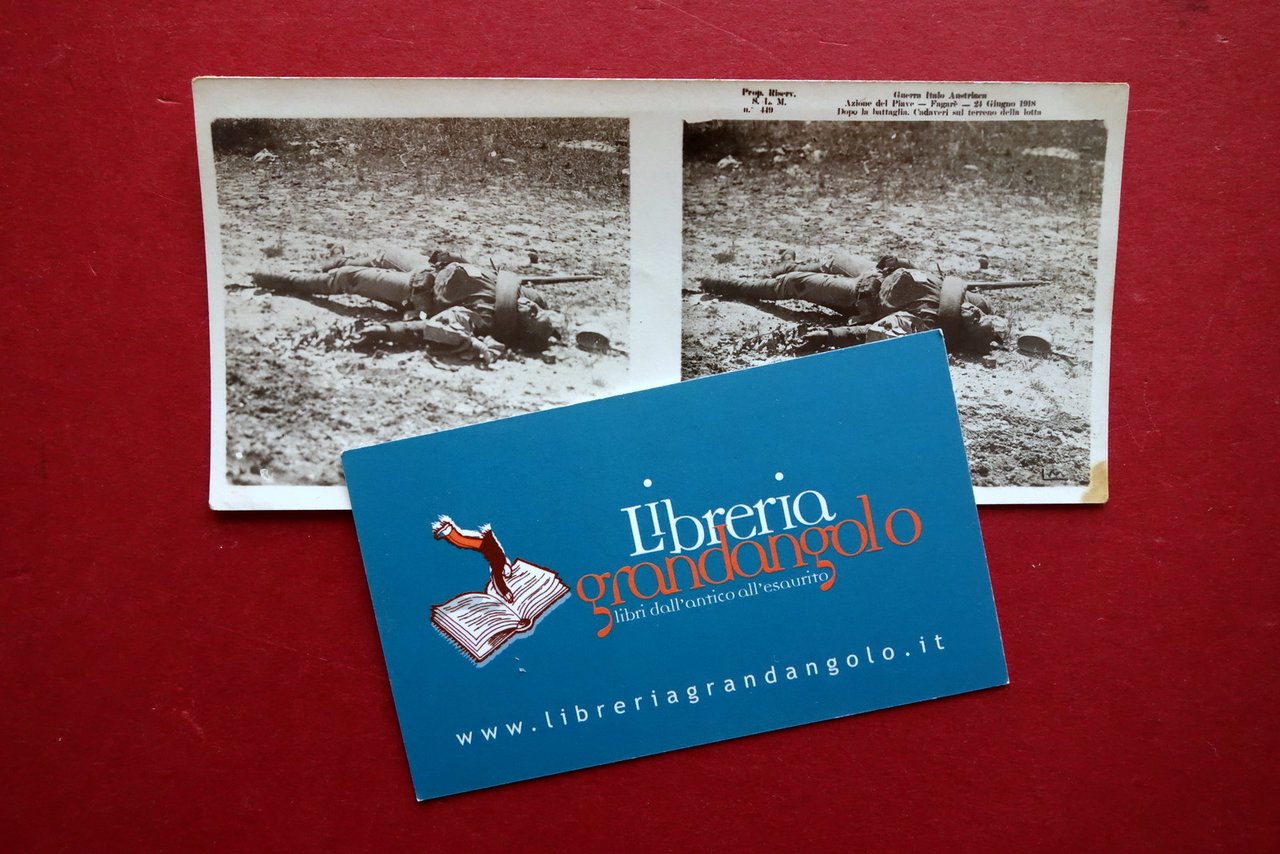 Fotografia Stereoscopica Originale WW1 Fronte Italo Austriaco FagarË Piave 1918