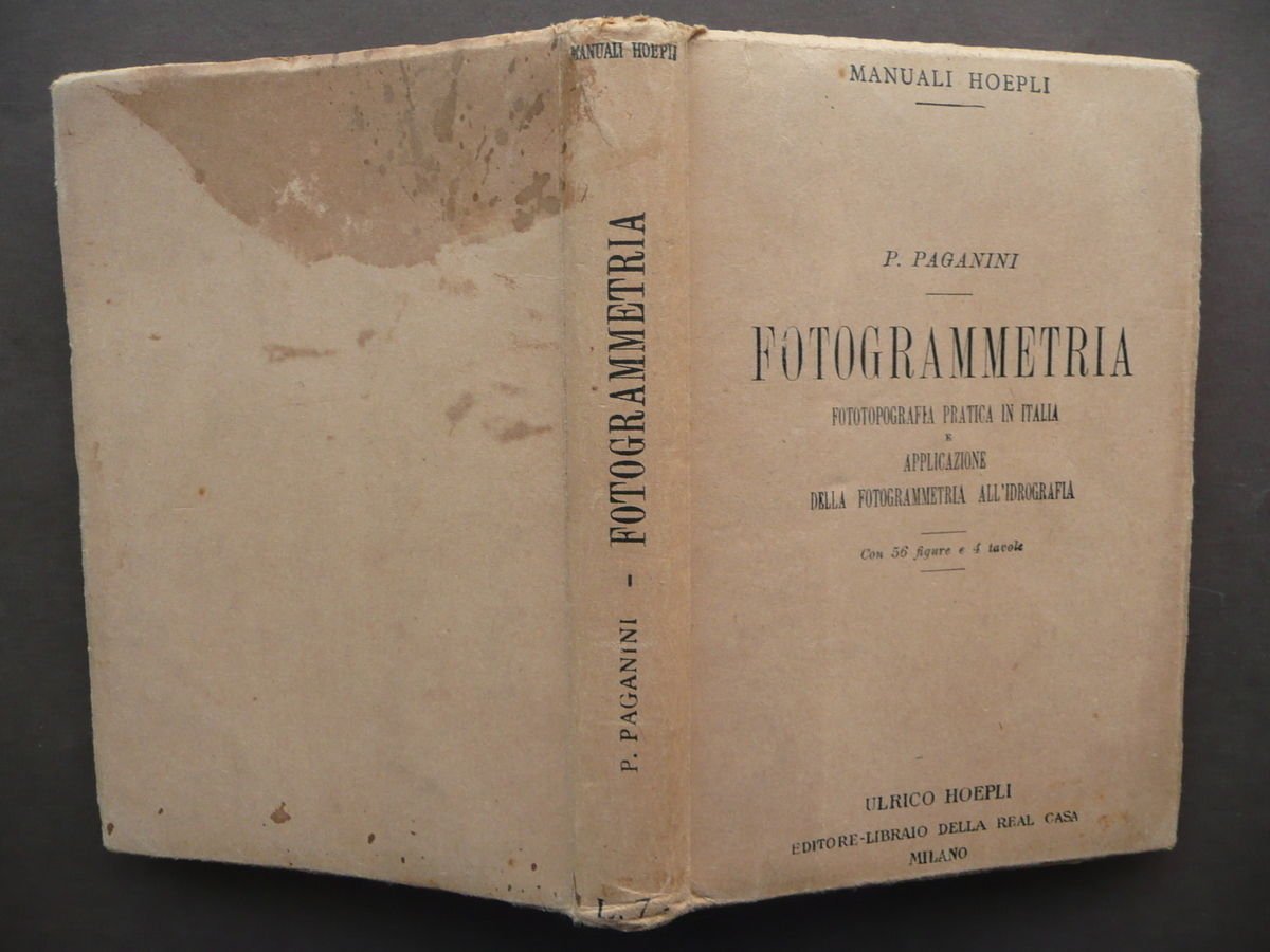 Fotogrammetria Fototopografia Idrografia Paganini Hoepli Milano 1901 Fotografia