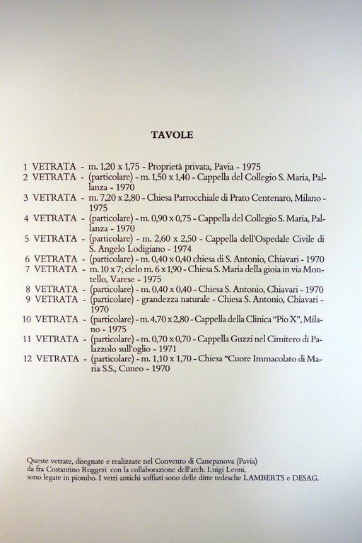 Fra Costantino Ruggeri Vetrate Cartella 12 Tavole Litografiche 1979 L. …