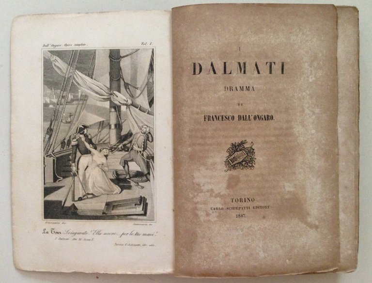 Francesco Dall'Ongaro Opere Complete Tomo 1 Schiepatti Editore Torino 1847 | Immagine Gallery 2