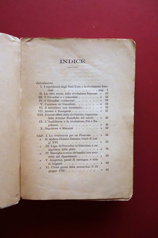 Francesco Montefredini La Rivoluzione Francese Reazione Socialista Loescher 1889
