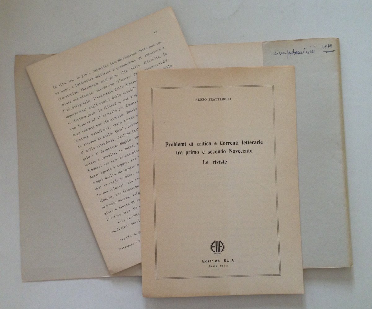 Frattarolo Problemi di Critica e Correnti Letterarie tra Primo e …