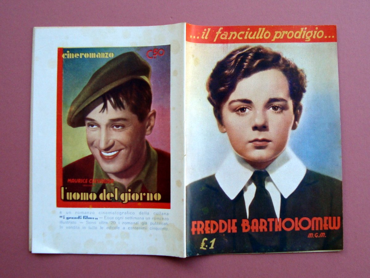 Freddie Bartholomew il fanciullo prodigio Ed Taurinia 1938 M.G.M Cineromanzi