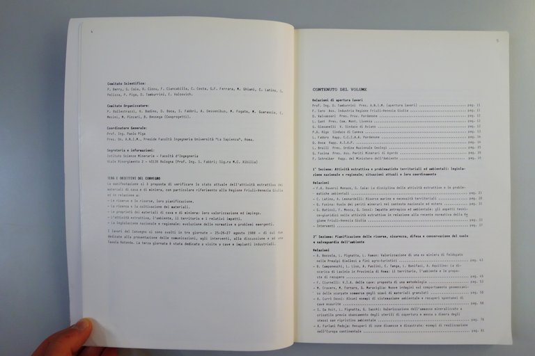 Friuli Convegno ANIM Attività estrattiva Pianificazione risorse Ambiente 1988