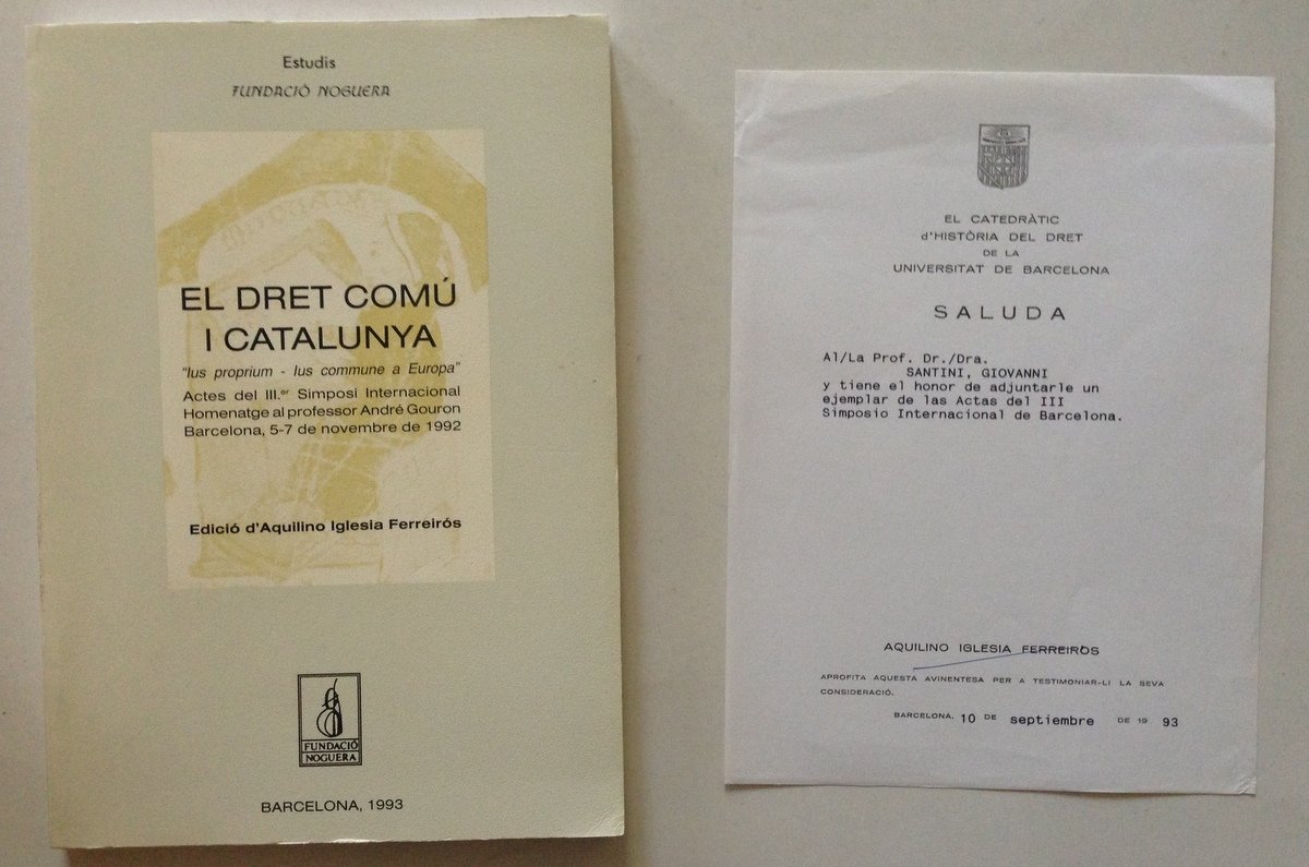 Fundacio Noguera El Dret Comu Catalunya 3 Simposi Internacional 1992 … | Immagine principale