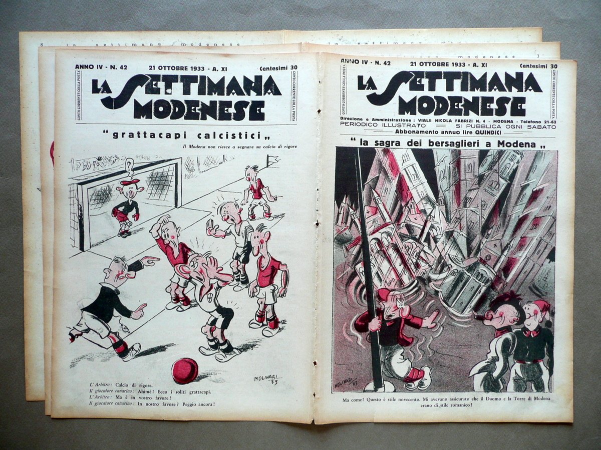 Futurismo Copertina Mario Molinari Duomo di Modena La Settimana Modenese …