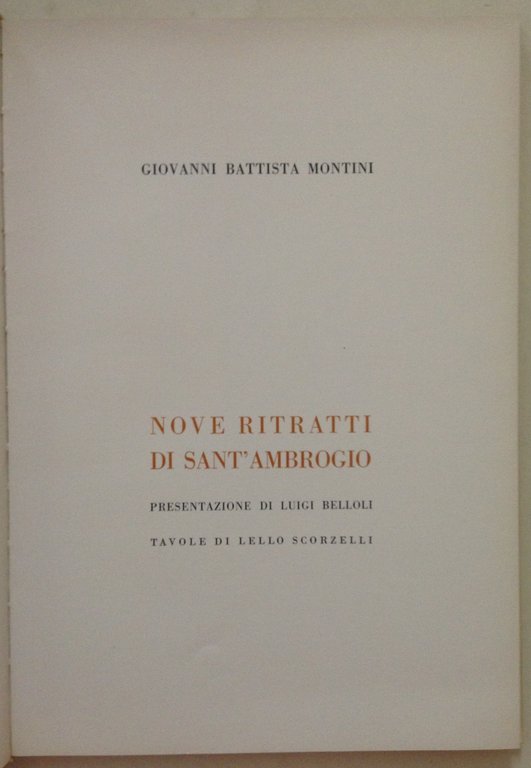 G. Battista Montini Nove Ritratti di Sant'Ambrogio Presentazione Belloli | Immagine Gallery 4