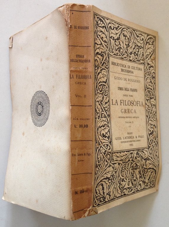 G. De Ruggiero Storia Della Filosofia La Filosofia Greca 2 …