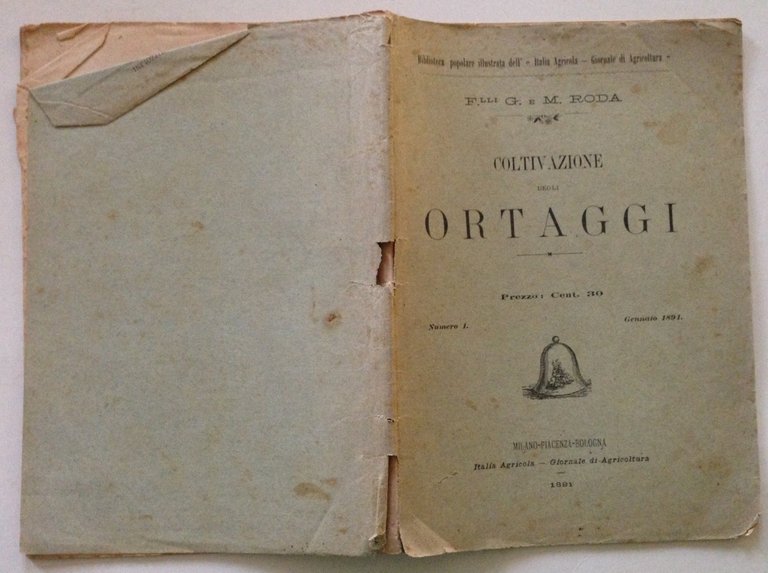 G. e M. Roda Coltivazione Degli Ortaggi Numero 1 Gennaio …