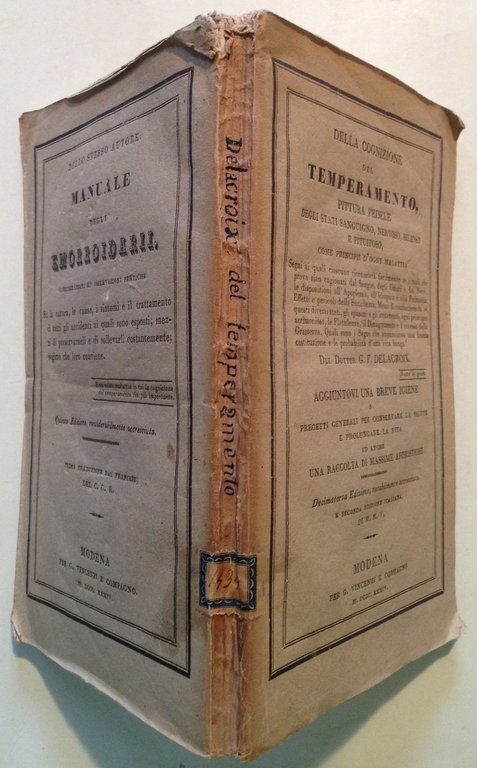 G. F. Delacroix Della Cognizione del Temperamento Stato Sanguigno Nervoso …