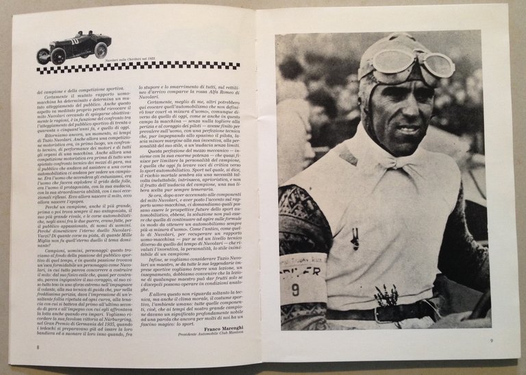 G. Franceschi Tazio Nuvolari Museo Catalogo Sasa Editore Mantova 1986