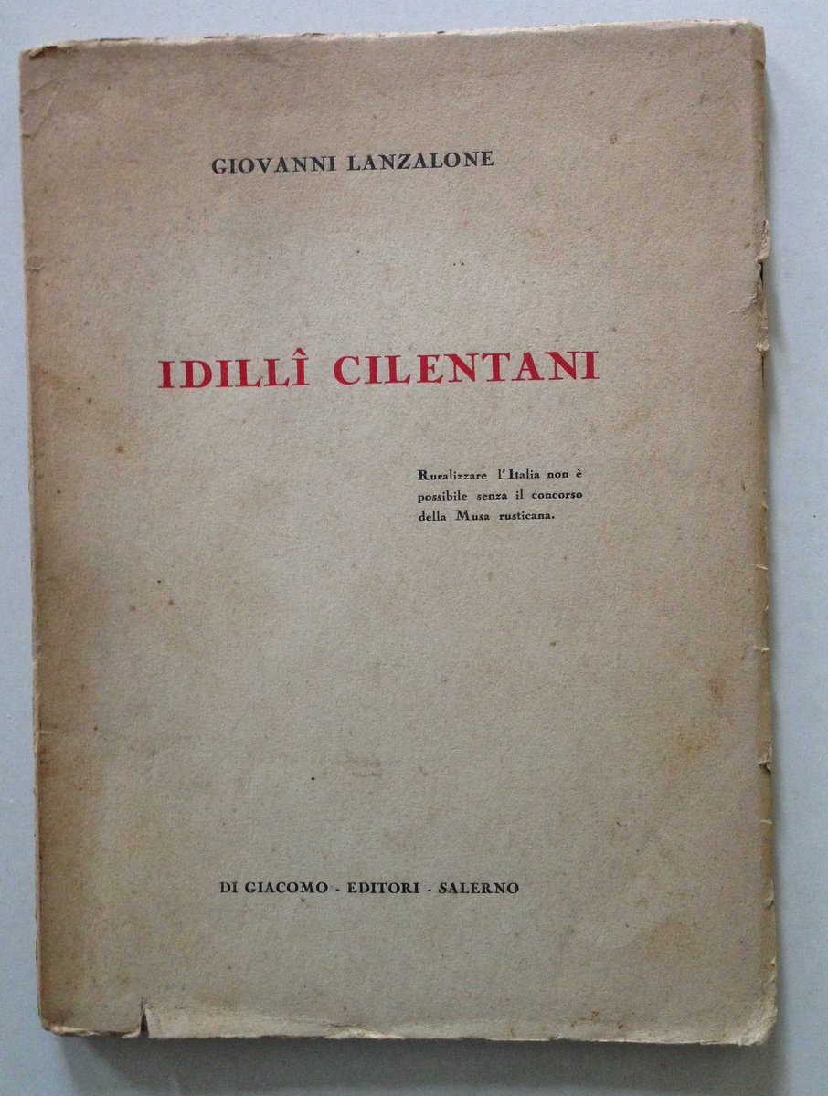 G. Lanzalone IdillÏ Cilentani Canzoni Cilentane Di Giacomo Editori Salerno | Immagine principale