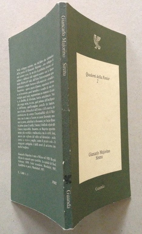 G. Majorino Sirena Quaderni Fenice Guanda Editore 1976