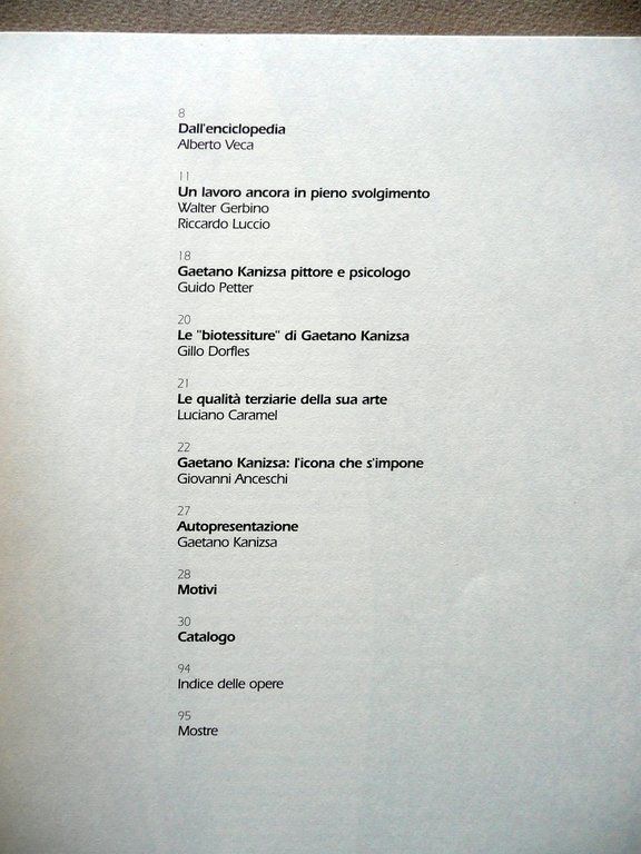 Gaetano Kanizsa Moltitudine di Impronte Zero Gravit‡ 2002 Catalogo Arte …