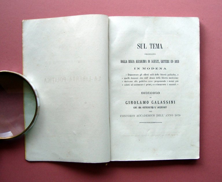 Galassini Girolamo La Liberta' Politica utilit‡ e danni Soliani Modena … | Immagine Gallery 2