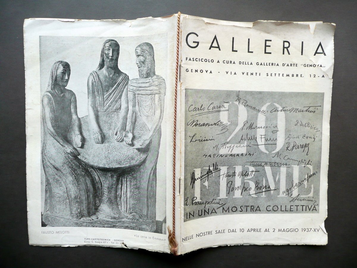 Galleria 20 Firme Mostra Collettiva Genova 1937 Arte Prampolini Fontana … | Immagine principale
