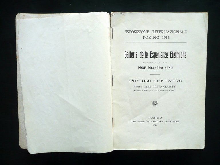Galleria delle Esperienze Elettriche Torino 1911 Autografo ArnÚ Marconi Ferraris | Immagine Gallery 3