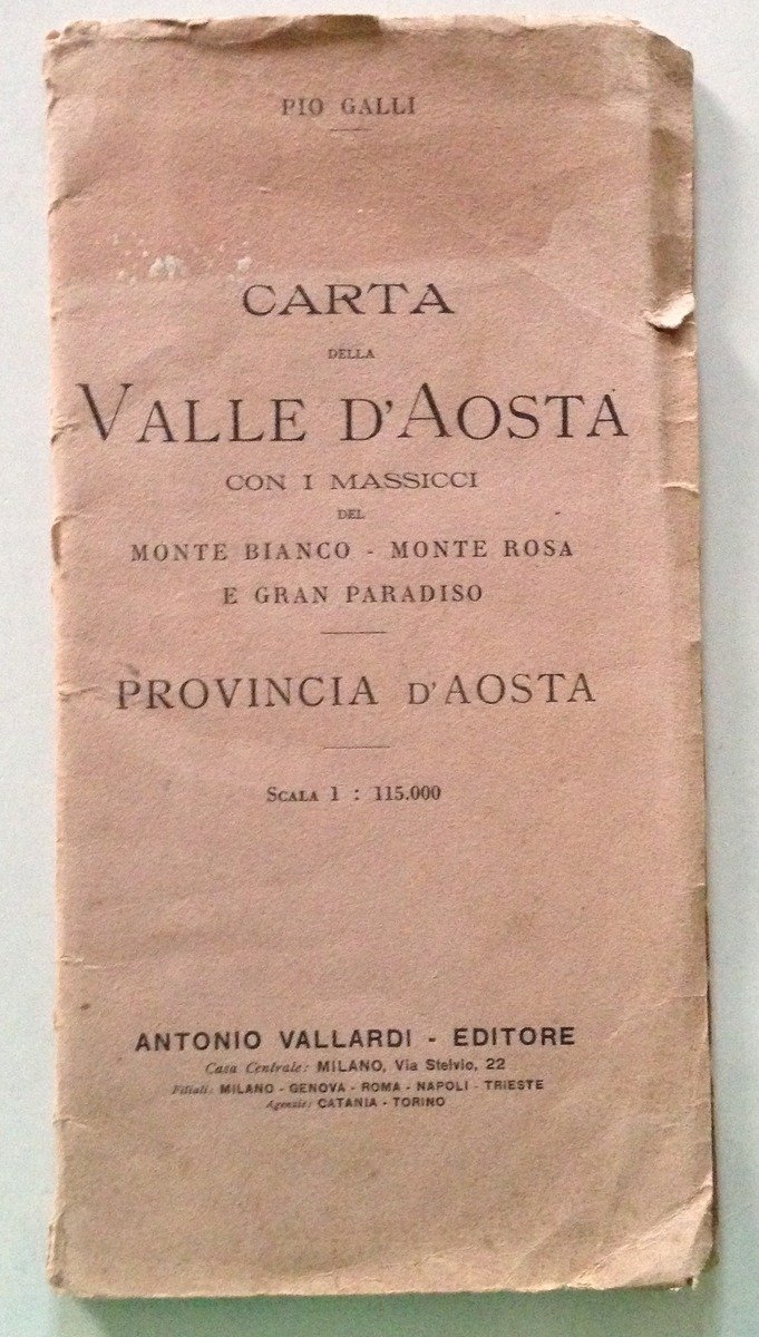 Galli Carta Valle d'Aosta Con i Massicci del Monte Bianco …