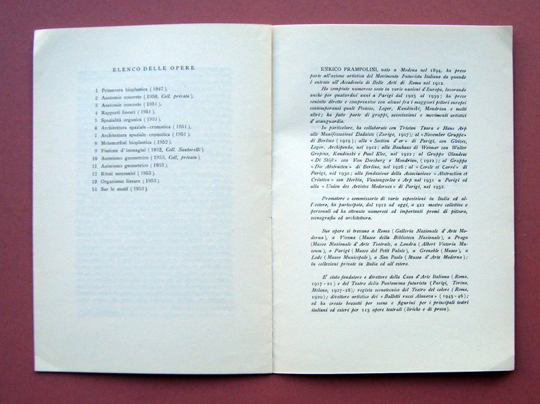 Galvano Albino Enrico Prampolini alla Saletta Modena 1954