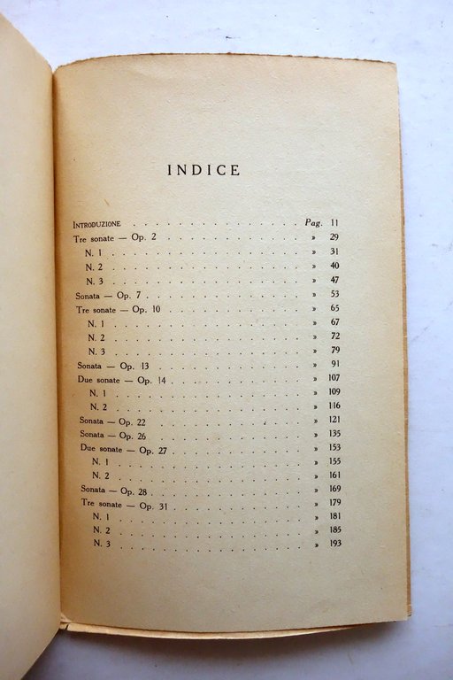 Gaspare Scuderi Beethoven le Sonate per Pianoforte Sonzogno Milano 1933