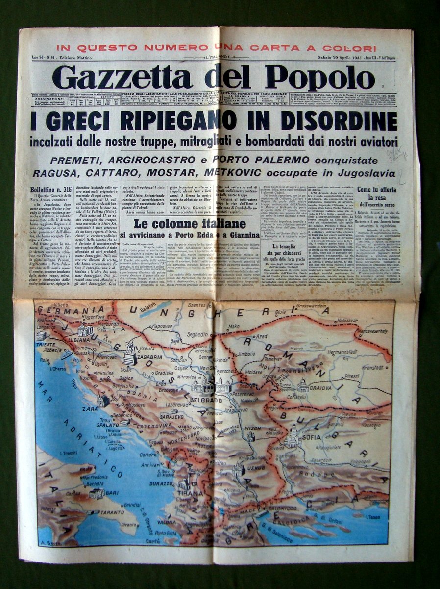 Gazzetta del popolo Anno 94 N 94 19 Aprile 1941 … | Immagine principale