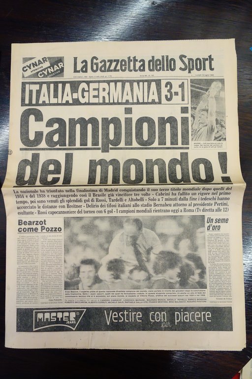 GAZZETTA DELLO SPORT ITALIA CAMPIONI DEL MONDO MONDIALI CALCIO 1982 …